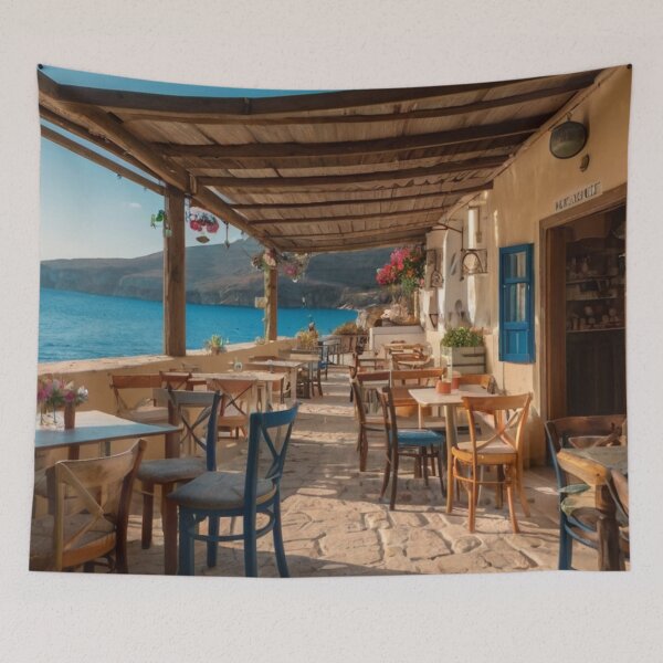 Item preview, Serene Seaside Café designed and sold by BlareBlare.
