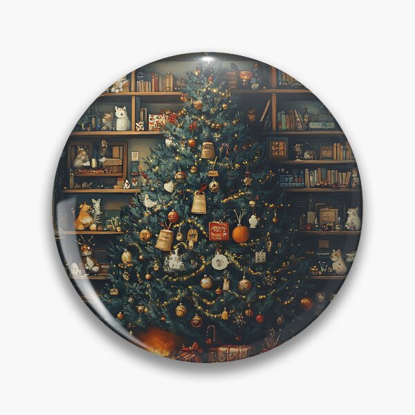 Item preview, Cozy Christmas Library with Cat designed and sold by keomany.