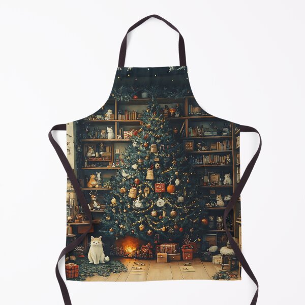 Item preview, Cozy Christmas Library with Cat designed and sold by keomany.