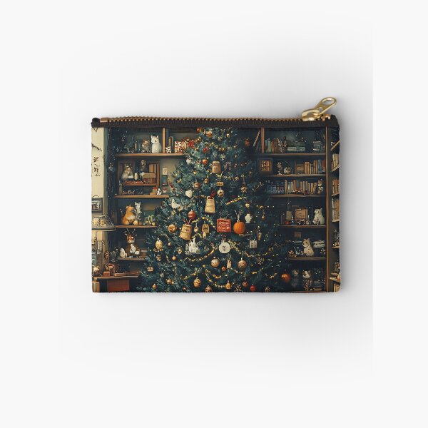 Item preview, Cozy Christmas Library with Cat designed and sold by keomany.