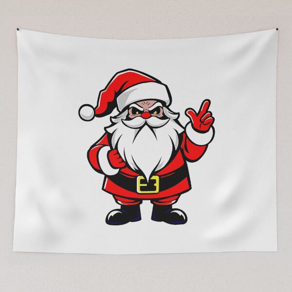 Item preview, Scary horror santa claus head, killer santa claus for horror scary christmas funny cartoon. Bad santa claus character figure from the front illustration graphic designed and sold by Marcin Adrian.