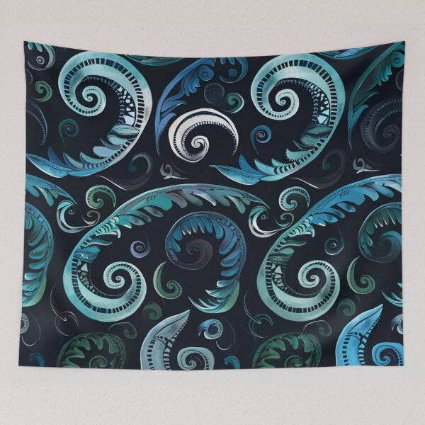 Artikelvorschau, Neuseeland Māori Paua Muster Koru Design 45 entworfen und verkauft von GrinGalore.