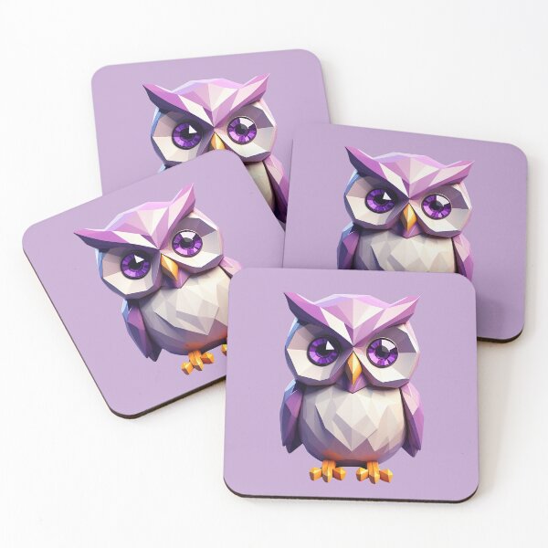 Item preview, Geometric Owl in Pastel Purples designed and sold by KiEgon.