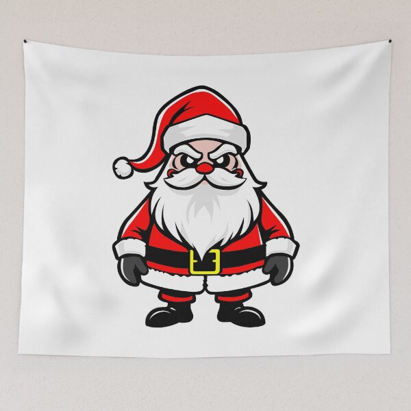 Item preview, Scary horror santa claus head, killer santa claus for horror scary christmas funny cartoon. Bad santa claus character figure from the front illustration graphic designed and sold by Marcin Adrian.