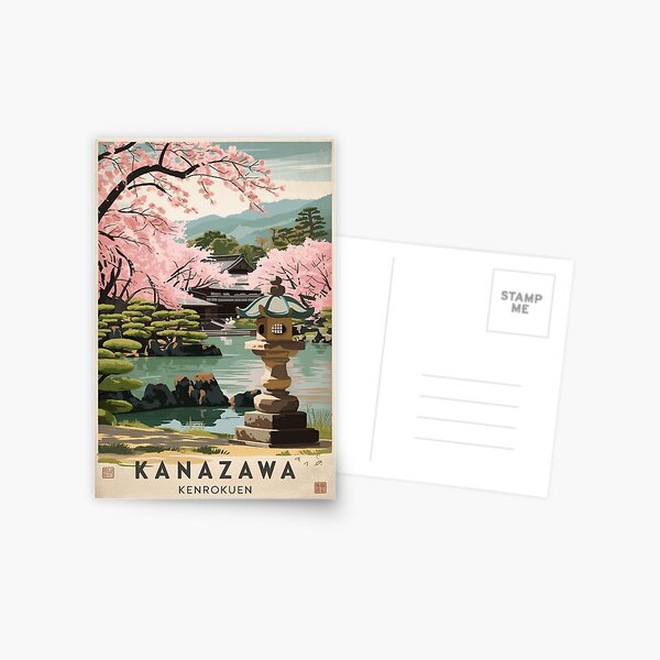 Item preview, Kanazawa Vintage Travel Poster designed and sold by TravelerRat.