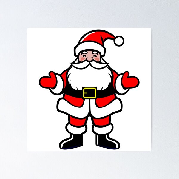 Item preview, little santa claus, santa claus figure for christmas funny cartoon. cute santa claus character figure from the front illustration graphic designed and sold by Marcin Adrian.