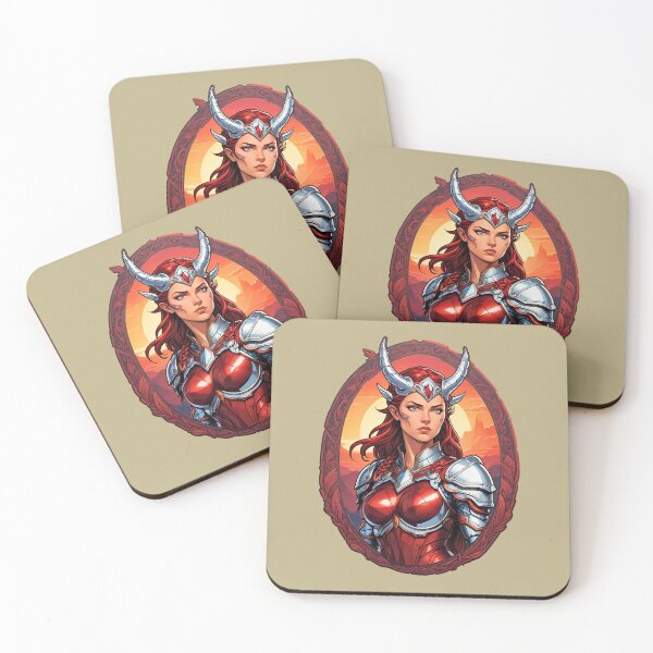 Item preview, Valkyrie Viking Female Warrior retro vintage ornamental design designed and sold by BorgSpareParts.