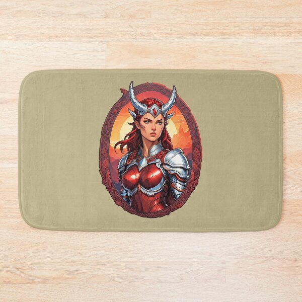 Item preview, Valkyrie Viking Female Warrior retro vintage ornamental design designed and sold by BorgSpareParts.