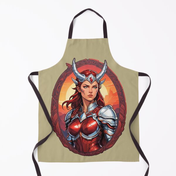 Item preview, Valkyrie Viking Female Warrior retro vintage ornamental design designed and sold by BorgSpareParts.