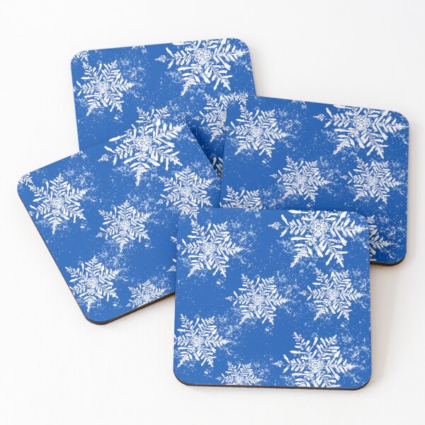 Item preview, white snowflakes on blue designed and sold by Minimalismat.