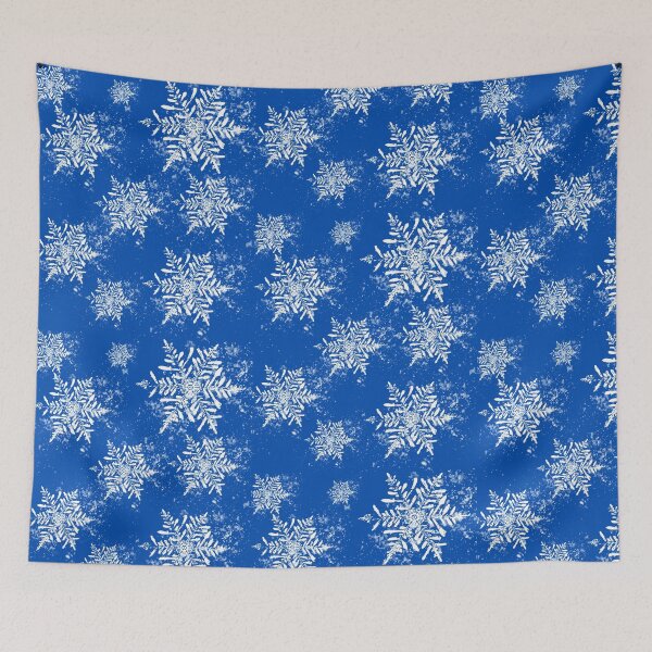 Item preview, white snowflakes on blue designed and sold by Minimalismat.