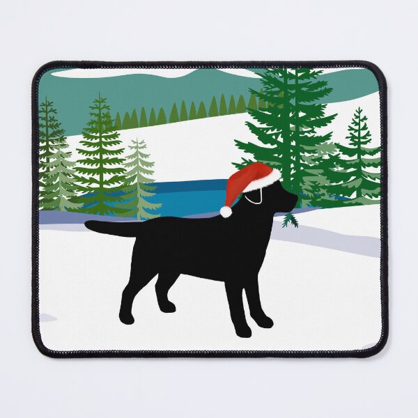Item preview, Black Labrador Christmas Winter View designed and sold by HappyLabradors.