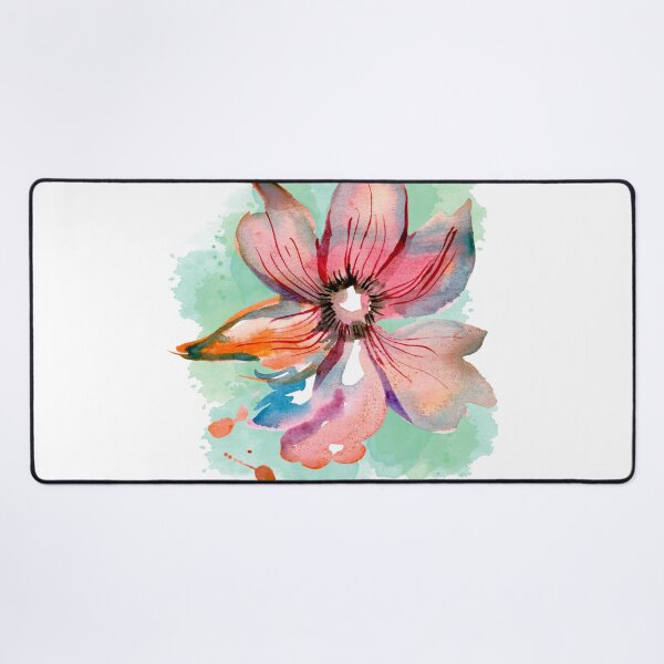 Item preview, red hibiscus flower painted with oil paint designed and sold by Periush.