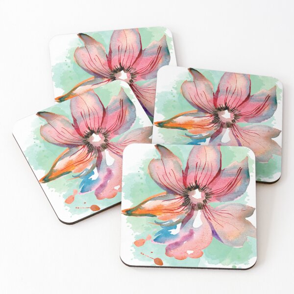 Item preview, red hibiscus flower painted with oil paint designed and sold by Periush.