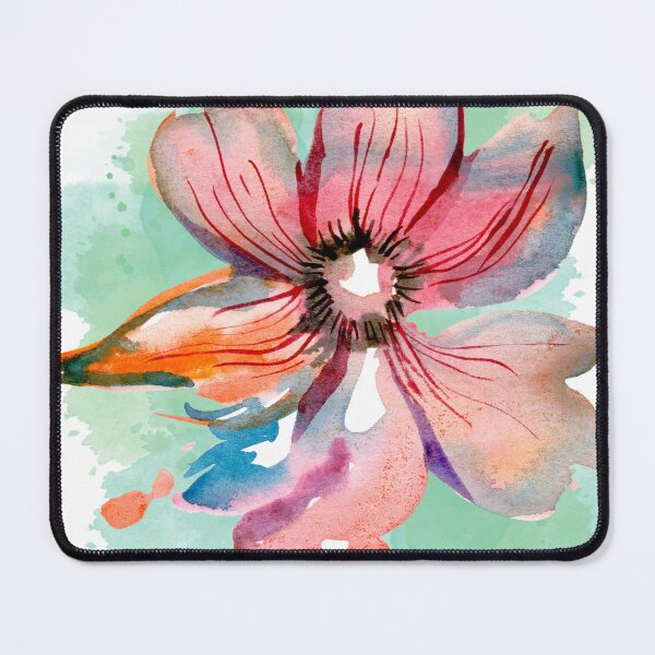 Item preview, red hibiscus flower painted with oil paint designed and sold by Periush.