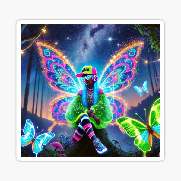 Item preview, Neon Street Art Fairy designed and sold by StarLeopard.