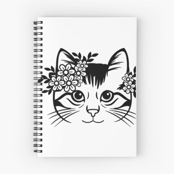 Item preview, Floral cat face designed and sold by LMN75Designs.