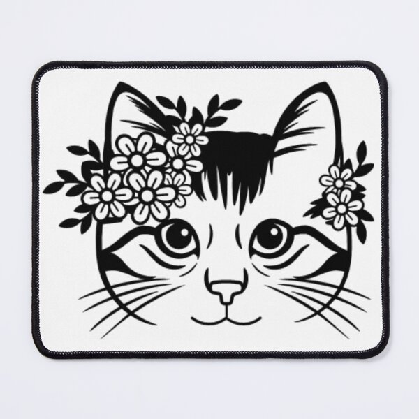 Item preview, Floral cat face designed and sold by LMN75Designs.
