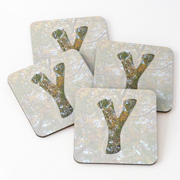 Item preview, Bold Letter ' Y ' - Autumn Walnut Tree Design :) designed and sold by Myriel-Myriel.