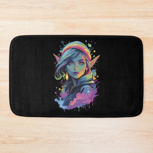 Item preview, Colorful Fantasy Elf Portrait Art designed and sold by DrawHandArt.