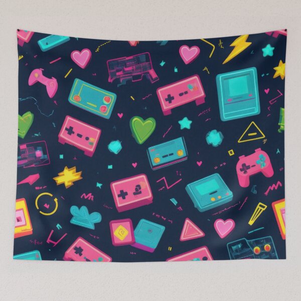 Item preview, Retro Joystick pattern 90s arcade designed and sold by Expressions-Sel.