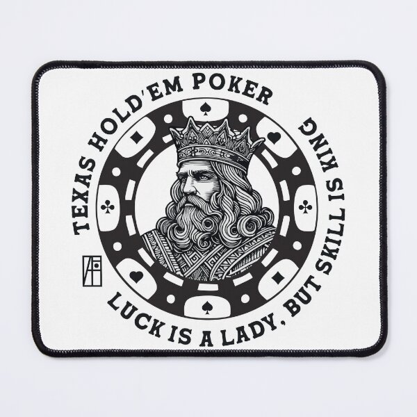 Item preview, GAME - POKER - TEXAS HOLDEM - Luck is a lady, but skill is king - 2 designed and sold by ArtProjectShop.