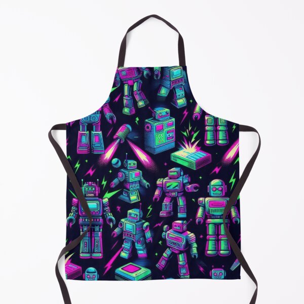 Item preview,  Retro Robots pattern 90s arcade designed and sold by Expressions-Sel.