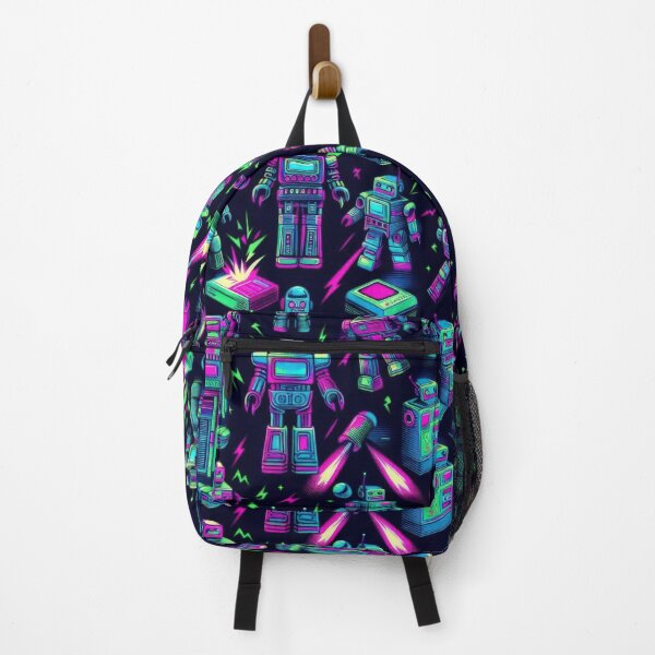 Item preview, Retro Robots pattern 90s arcade designed and sold by Expressions-Sel.
