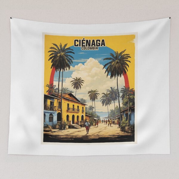 Item preview, Cienaga Colombia Retro Vintage Poster Tourism  designed and sold by TravelersGems.