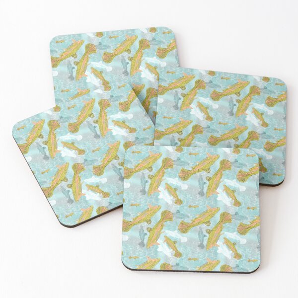 Item preview, Cute fish pattern yellow and teal for nature lover designed and sold by goldsmudge.