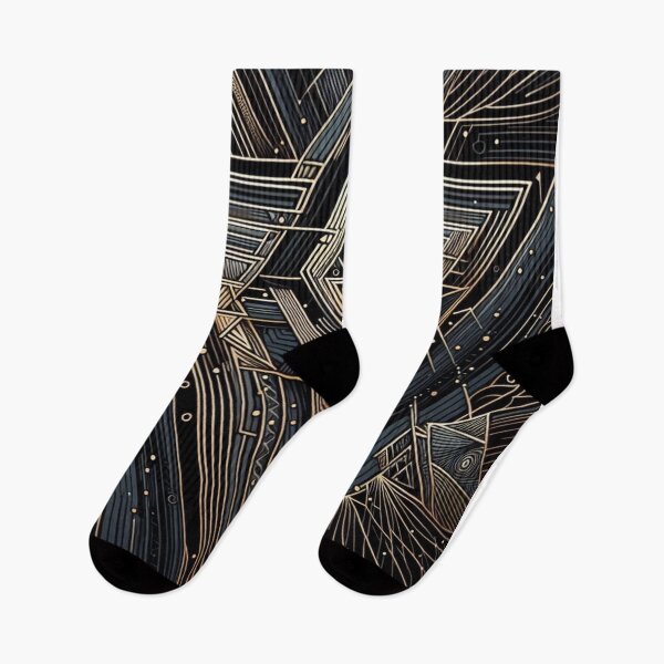 Item preview, FUTURISTIC BLACK AND GOLD TRIANGLE PATTERN designed and sold by Demigrancias.