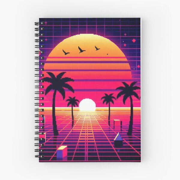 Item preview, Retro Sunset with palms pattern 90s arcade designed and sold by Expressions-Sel.