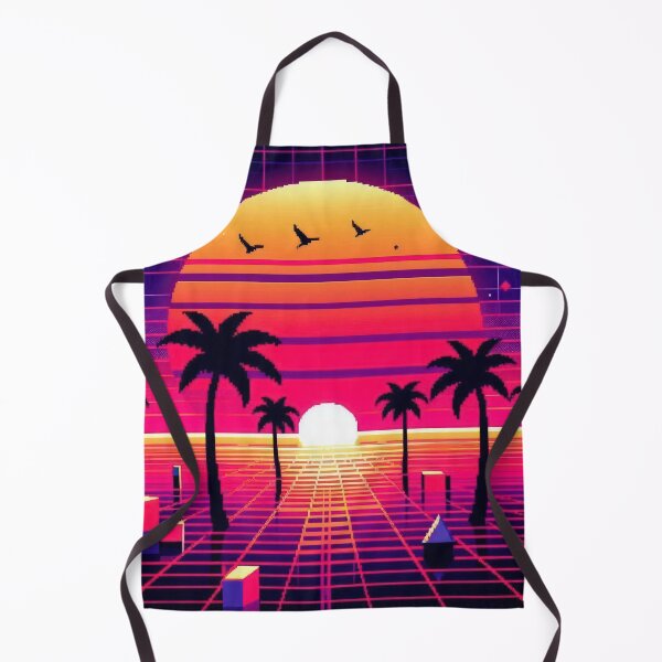 Item preview, Retro Sunset with palms pattern 90s arcade designed and sold by Expressions-Sel.