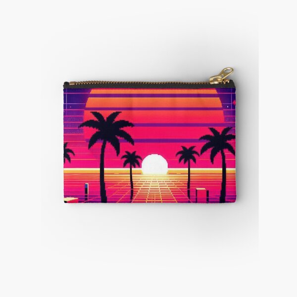 Item preview, Retro Sunset with palms pattern 90s arcade designed and sold by Expressions-Sel.