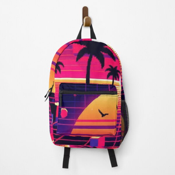 Item preview, Retro Sunset with palms pattern 90s arcade designed and sold by Expressions-Sel.