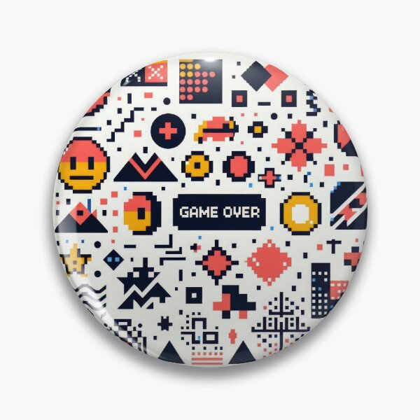 Item preview, Game Over pixel pattern 90s arcade designed and sold by Expressions-Sel.
