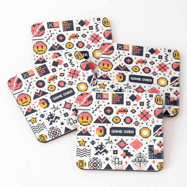 Item preview, Game Over pixel pattern 90s arcade designed and sold by Expressions-Sel.