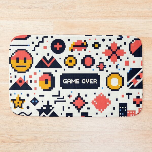 Item preview, Game Over pixel pattern 90s arcade designed and sold by Expressions-Sel.