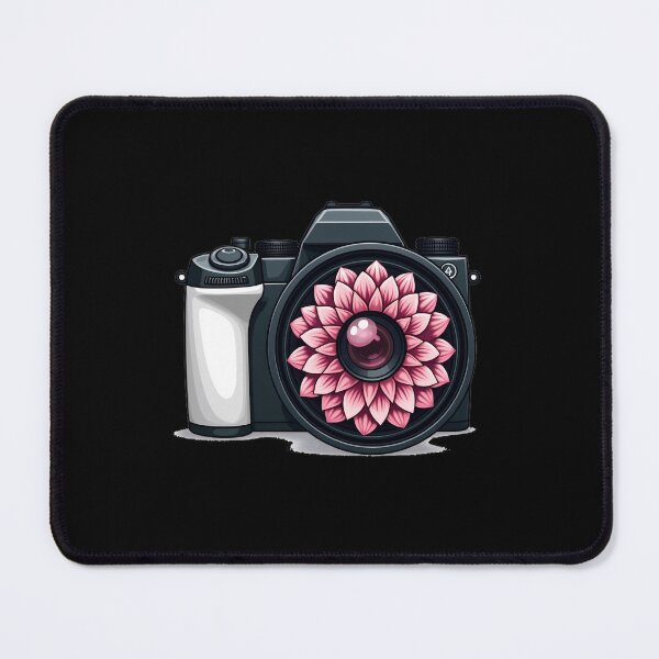 Artikelvorschau, Kamera DSLR rosa Blume, entworfen und verkauft von jkrphoto.