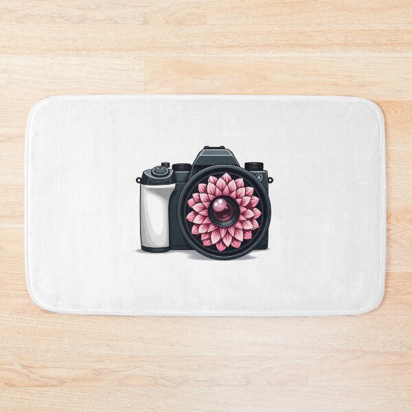 Artikelvorschau, Kamera DSLR rosa Blume, entworfen und verkauft von jkrphoto.
