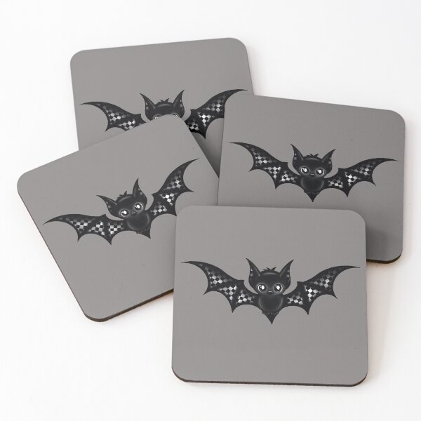 Item preview, cute gothic bat with check pattern designed and sold by Pezi-Creation.