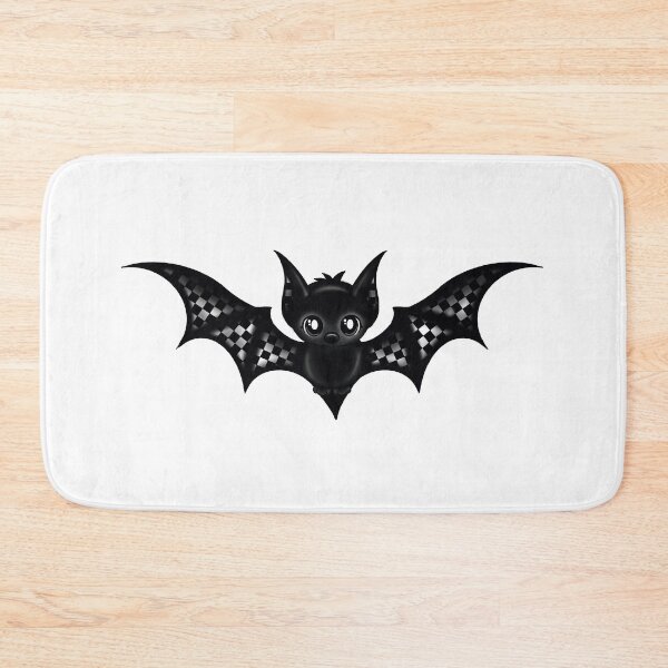 Item preview, cute gothic bat with check pattern designed and sold by Pezi-Creation.
