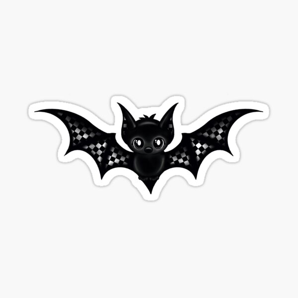 Artikel-Vorschau von süße Gothic Fledermaus mit Karomuster, designt und verkauft von Pezi-Creation.