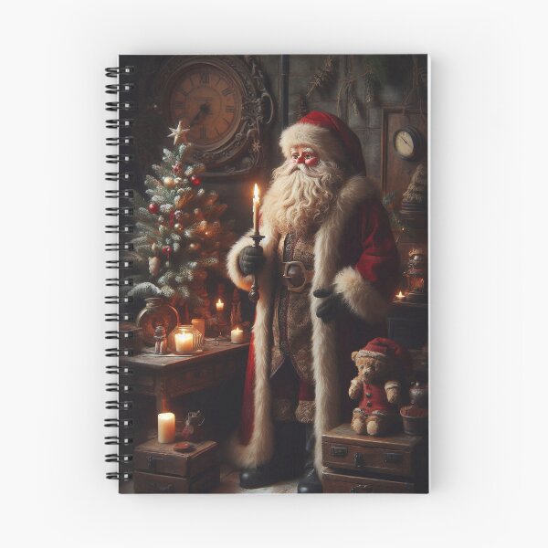 Item preview, Vintage Santa with Candle and Christmas Tree designed and sold by MarinaFila.