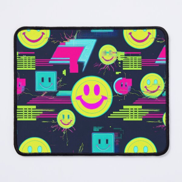 Item preview, Retro yellow smiley Smiling pattern 90s arcade designed and sold by Expressions-Sel.