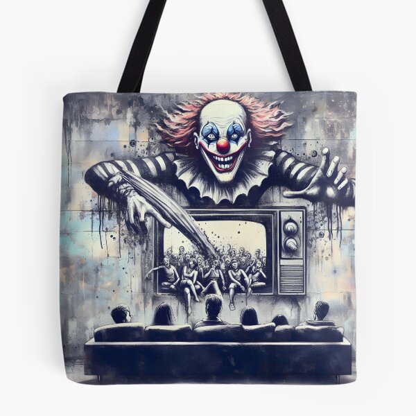 Item preview, Evil clown pulling out of a TV (00011) designed and sold by cedmultimedia.