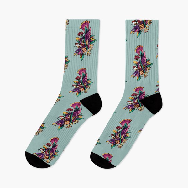 Item preview, Colorful Crow Traditional Tattoo Style designed and sold by bluestar696.