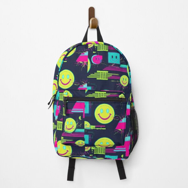 Item preview, Retro yellow smiley Smiling pattern 90s arcade designed and sold by Expressions-Sel.