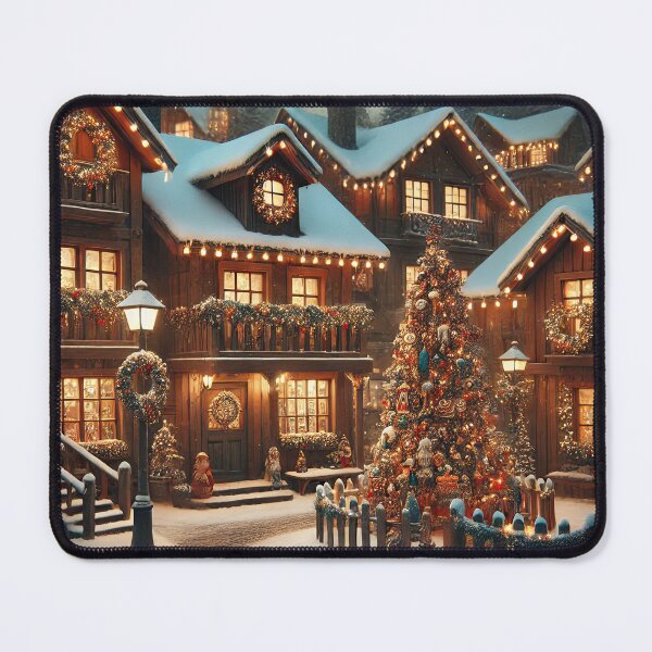 Item preview, Christmas tree in snowy village. designed and sold by Osintown.