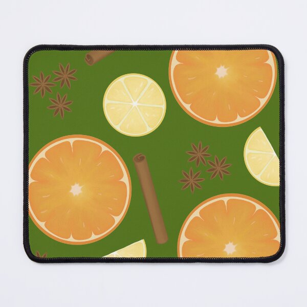 Item preview, Citrus and Spice Winter Flavors Pattern Green designed and sold by Cucurbitavanda.